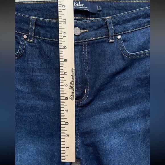 Boden The Edinburgh Jean Gold Piping Stretch Women’s Sz US 10 UK 14 High Rise - Picture 11 of 16